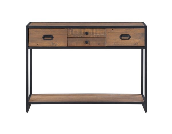 Black Victoria Rustic Large Console Table | Fully Assembled