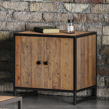 Black Victoria Rustic Modular Low Cupboard | Assembled