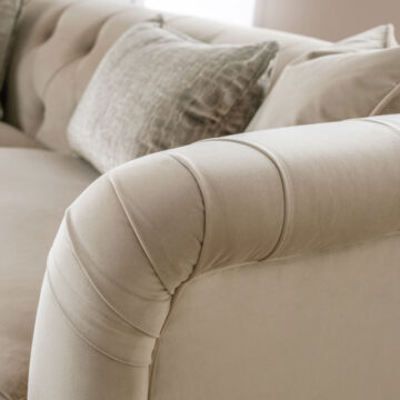 Weston 3 Seater Sofa | Velvet Putty | Assembled