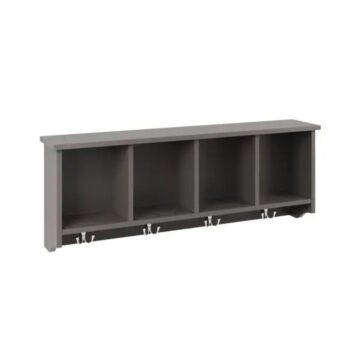 Grey Shoe Bench + Wall Rack
