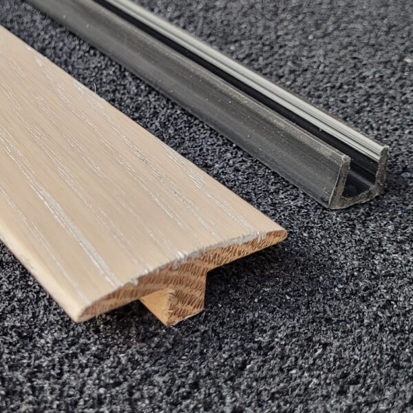 Whitewashed Grey Colour Matched Wood T-Bar
