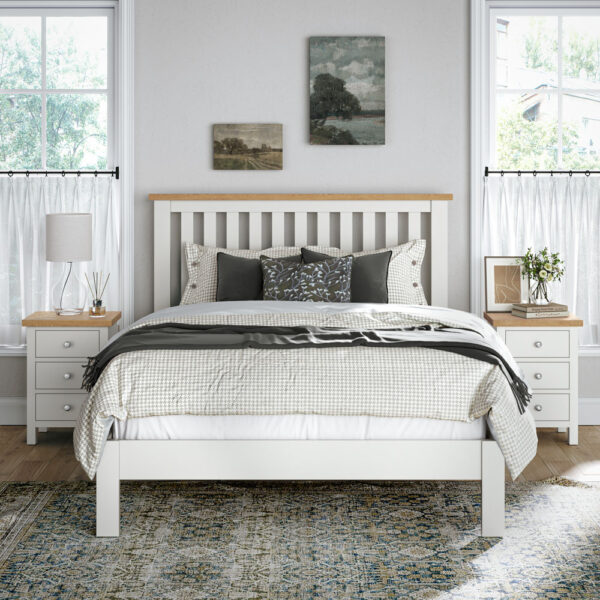 Westcliffe White Slatted Double Bed