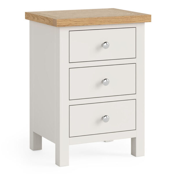 Westcliffe White Bedside Cabinet | Fully Assembled