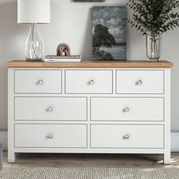 Westcliffe White 3 Over 4 Chest of Drawers | Assembled