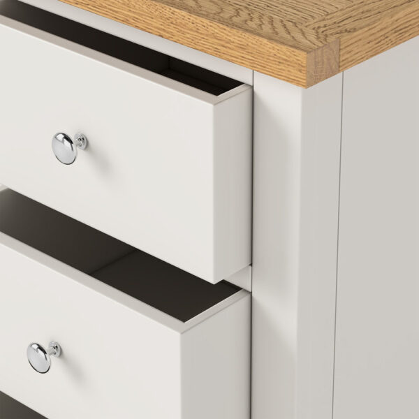 Westcliffe White 5 Drawer Tallboy | Fully Assembled