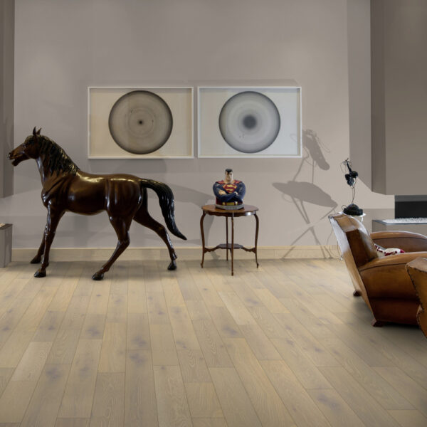 Timba Engineered Oak Flooring | Brushed & Oiled Whitewashed Grey Plank Finish