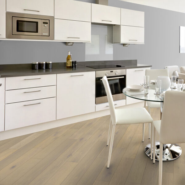 Timba Engineered Oak Flooring | Brushed & Oiled Whitewashed Grey Plank Finish