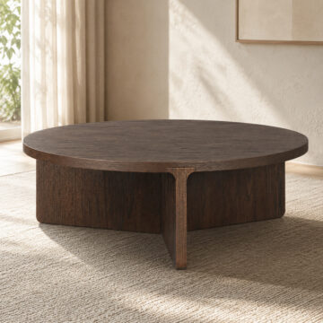 Oakmoor Round Coffee Table 1200 | Assembled