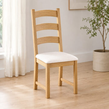 Oak Shire Dining Chair Without Cushion | Assembled