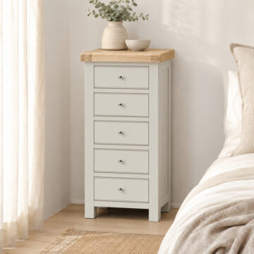 Havenwood Grey Tall Boy Light Grey | Assembled