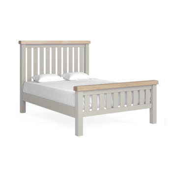 Havenwood Grey 4’6 Bed Slatted Light Grey