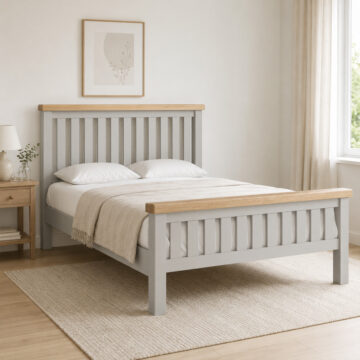 Havenwood Grey 5' Bed Slatted Light Grey