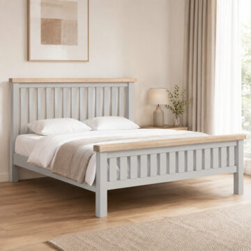 Havenwood Grey 6' Bed Slatted Light Grey