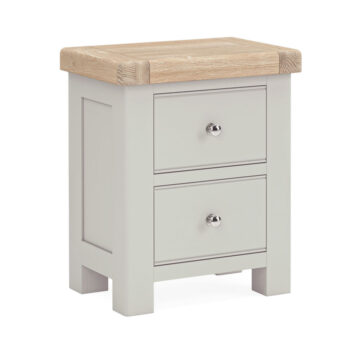 Havenwood Grey 2 Drawer Bedside Cabinet | Assembled
