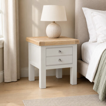 Havenwood Grey Lamp Table Light Grey | Bedside Table | Assembled