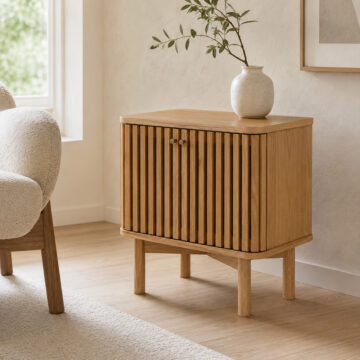 Serenity Oak 2 Door Bedside Cabinet
