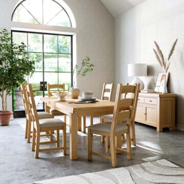 Oak Shire Large Ext Dining Table