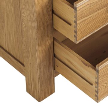 Oak Shire 2 Over 3 Chest of Drawers | Assembled