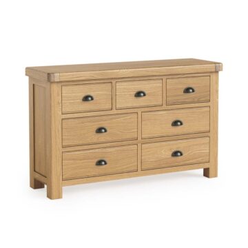 Oak Shire 3 Over 4 Chest of Drawers | Assembled