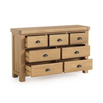 Oak Shire 3 Over 4 Chest of Drawers | Assembled