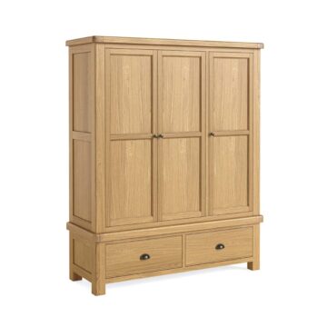Oak Shire Triple Wardrobe