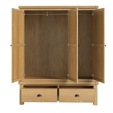 Oak Shire Triple Wardrobe