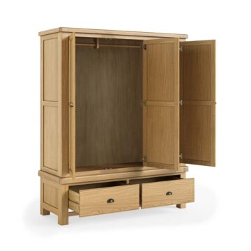 Oak Shire Triple Wardrobe