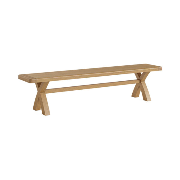 Oak Shire Cross Bench 2000 Without Cushion | Self Assembly