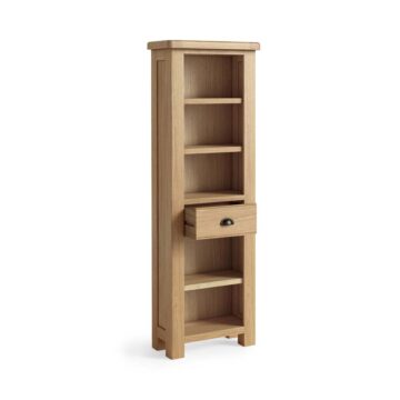 Oak Shire Slim Bookcase | Assembled