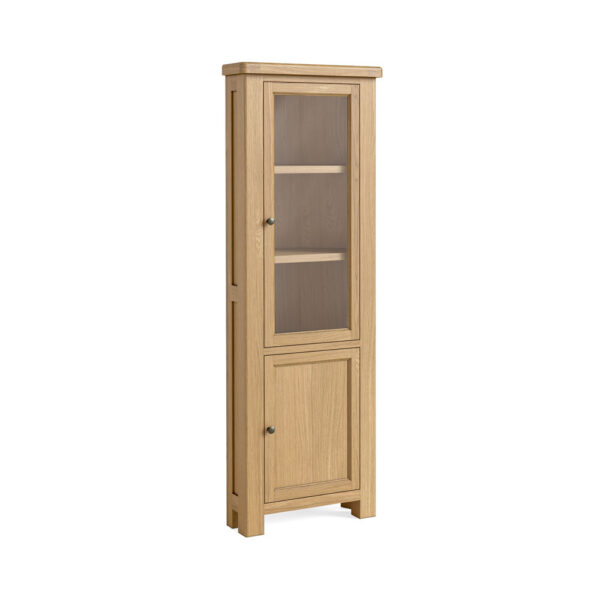 Oak Shire Corner Display Cabinet | Fully Assembled