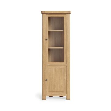 Oak Shire Corner Display Cabinet | Assembled
