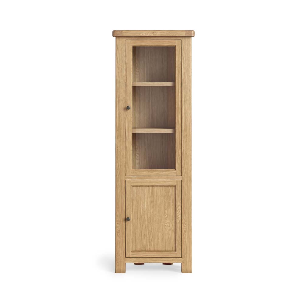 Oak Shire Corner Display Cabinet | Assembled