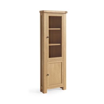 Oak Shire Corner Display Cabinet | Assembled