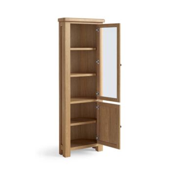 Oak Shire Corner Display Cabinet | Assembled