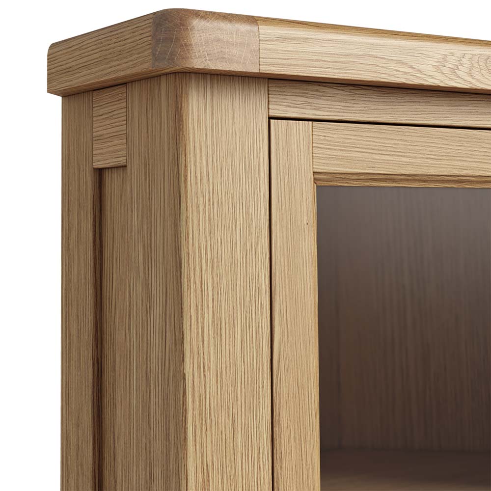 Oak Shire Corner Display Cabinet | Assembled