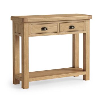 Oak Shire 2 Drawer Console Table