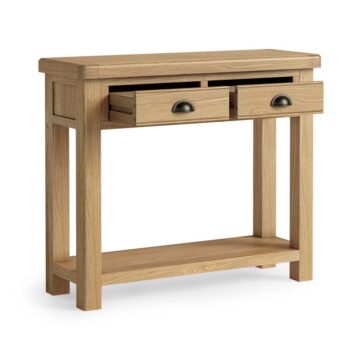 Oak Shire 2 Drawer Console Table