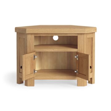 Oak Shire 2 Door Corner TV Unit 100cm | Assembled