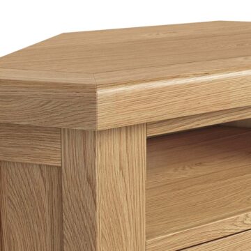 Oak Shire 2 Door Corner TV Unit 100cm | Assembled