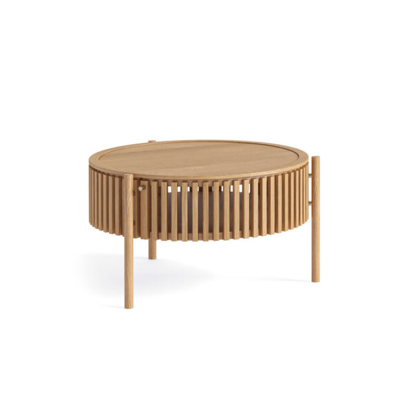 Serenity Oak Story Coffee Table With Door | Fully Assembled