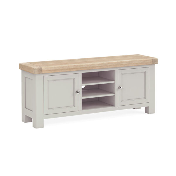 Havenwood Grey Tv Unit 1400 Light Grey | Fully Assembled