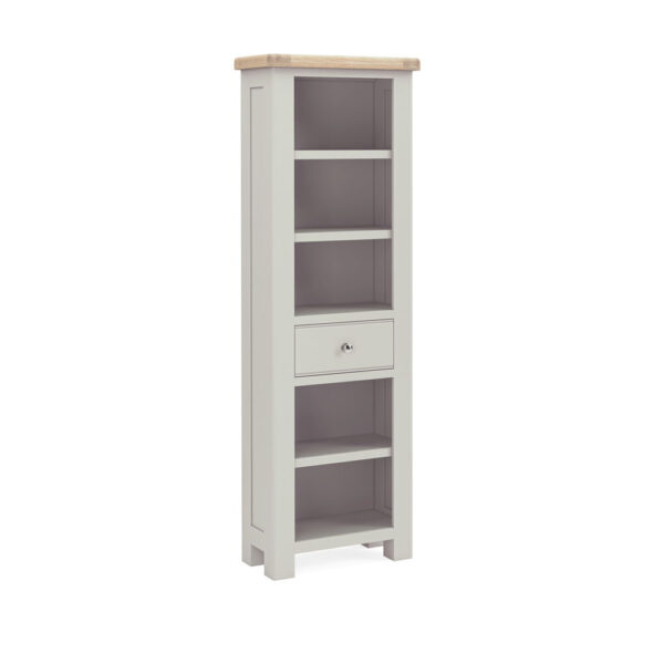 Havenwood Grey Slim Bookcase Light Grey | Fully Assembled