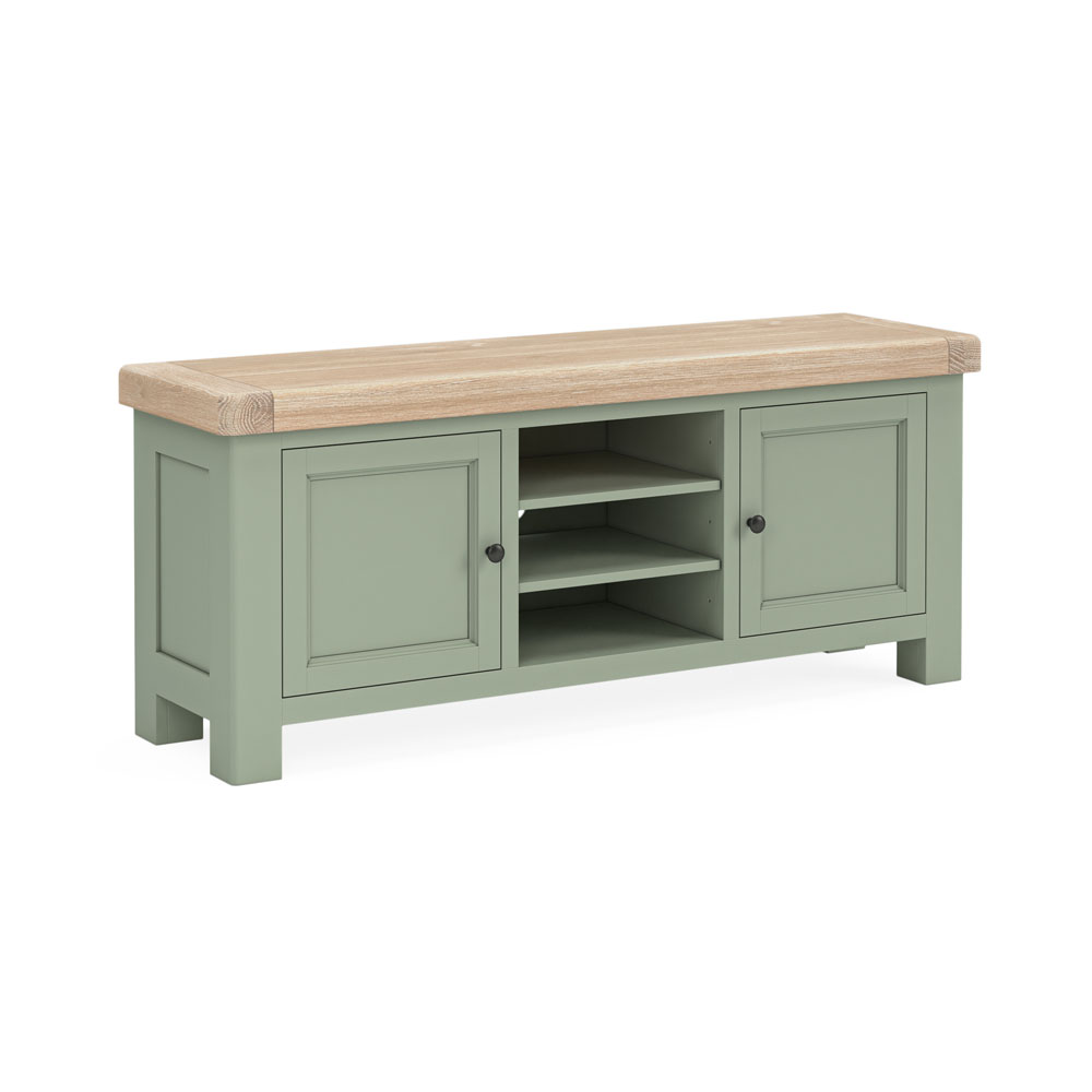 Havenwood Sage Tv Unit 1400 Sage | Fully Assembled | Oak World