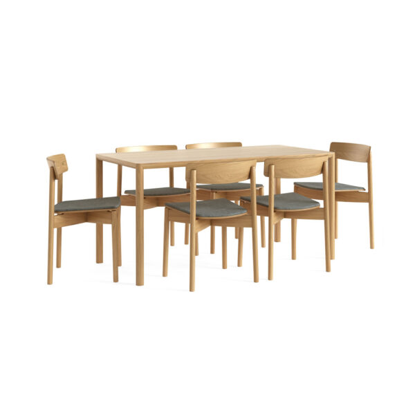 Solstice Oak Cross Dining Chair Low With Upholstery | Fully Assembled