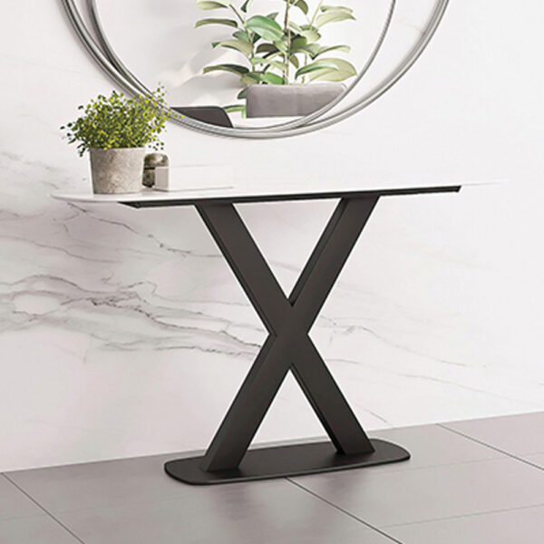 Maiden Console Table | White Stone | Assembly Required