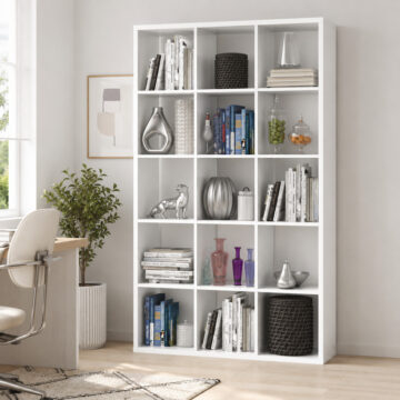 Mauri Cube 3x5 Storage Unit in Matt White