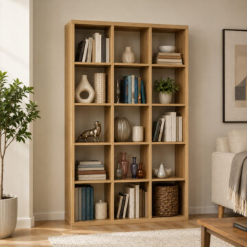 Mauri Cube 3x5 Storage Unit in Sonoma Oak