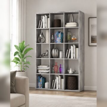 Mauri Cube 3x5 Storage Unit in Concrete Grey