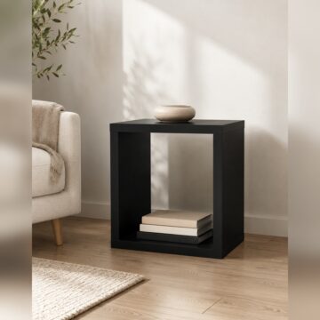 Mauri Cube 1 Shelf Storage Unit in Matt White