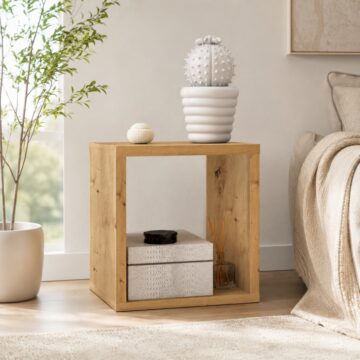 Mauri Cube Singular Storage Unit in Artisan Oak | Clearance